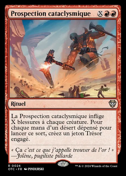 Prospection cataclysmique, carte Magic OTC 24 — extension Outlaws of Thunder Junction Commander