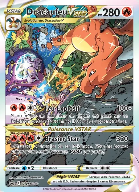 Dracaufeu VSTAR, carte Pokémon SWSH 262 — extension Promo SWSH