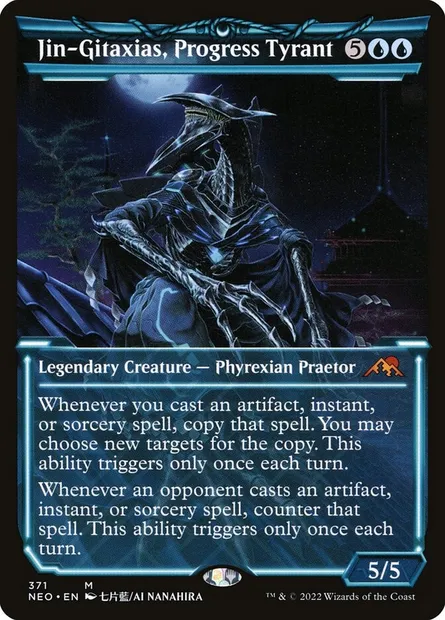 Jin-Gitaxias, Progress Tyrant, Magic card NEO 371 — Kamigawa: Neon Dynasty set