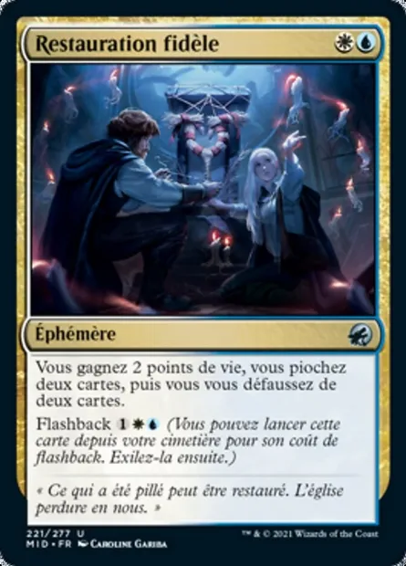 Restauration fidèle, carte Magic MID 221 — extension Innistrad : chasse de minuit