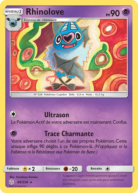 Rhinolove, carte Pokémon CEC 88 — extension Éclipse Cosmique