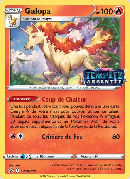 Galopa, carte Pokémon SWSH 270 — extension Promo SWSH