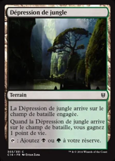 Dépression de jungle, carte Magic C16 303 — extension Commander 2016