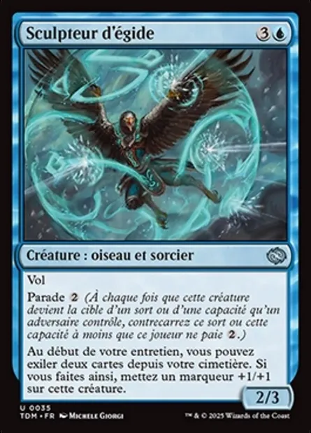 Sculpteur d'égide, carte Magic TDM 35 — extension Tarkir: Dragonstorm