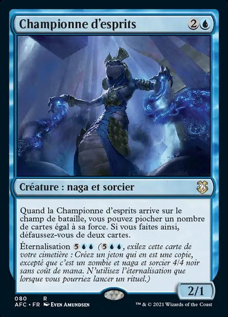 Championne d'esprits, carte Magic AFC 80 — extension Forgotten Realms Commander