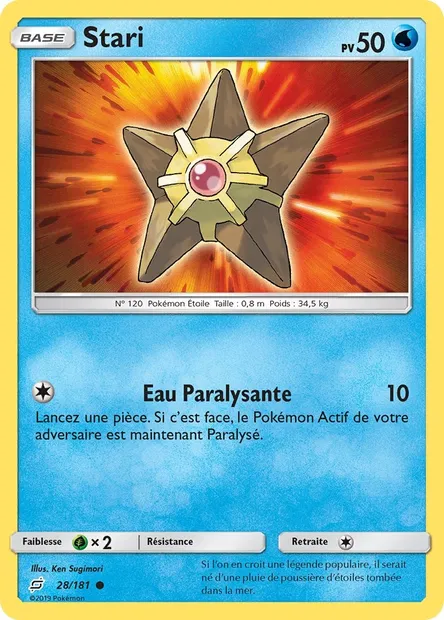 Stari, carte Pokémon TEU 28 — extension Duo de Choc