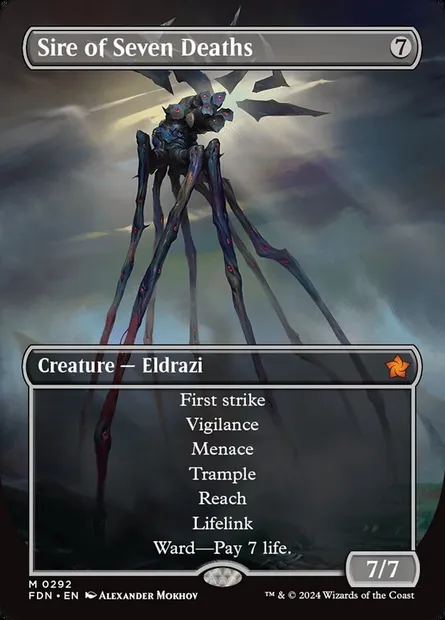 Sire of Seven Deaths, Magic card FDN 292 — Foundations set