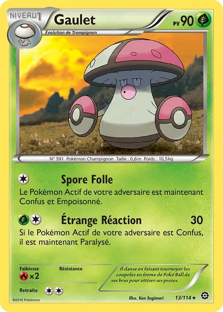 Gaulet, carte Pokémon STS 13 — extension Offensive Vapeur