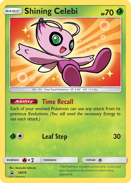 Celebi Brillant, carte Pokémon SM 79 — extension Promo SM
