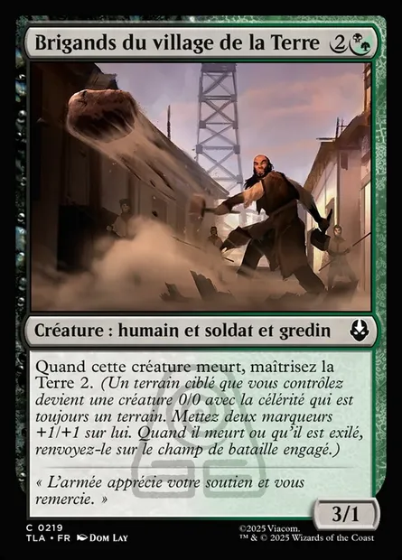 Brigands du village de la Terre, carte Magic TLA 219 — extension Avatar: The Last Airbender