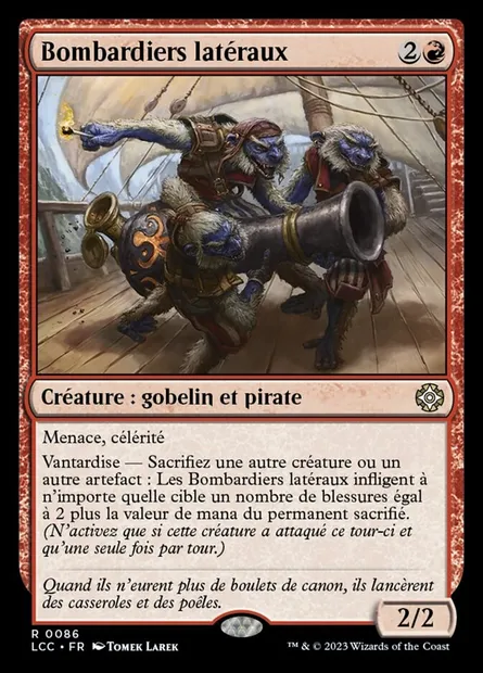 Bombardiers latéraux, carte Magic LCC 86 — extension The Lost Caverns of Ixalan Commander