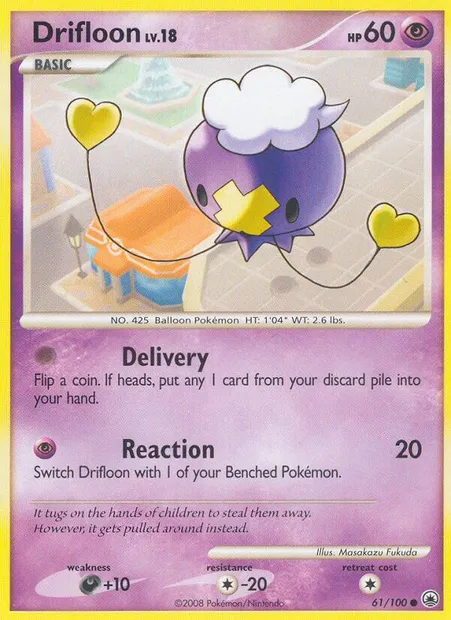 Drifloon, Pokémon card MD 61 — Majestic Dawn set
