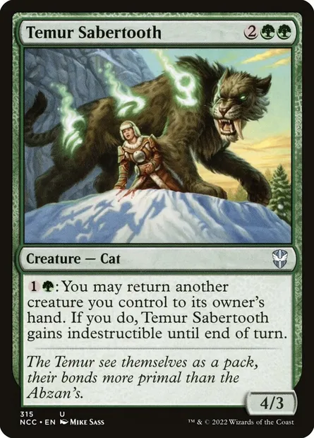 Temur Sabertooth, Magic card NCC 315 — New Capenna Commander set