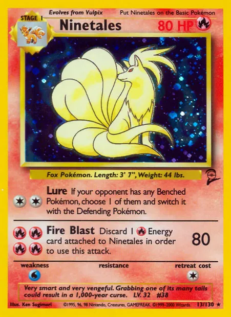 Feunard, carte Pokémon B2 13 — extension Base Set 2