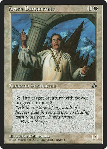 Aysen Bureaucrats, Magic card HML 3b — Homelands set