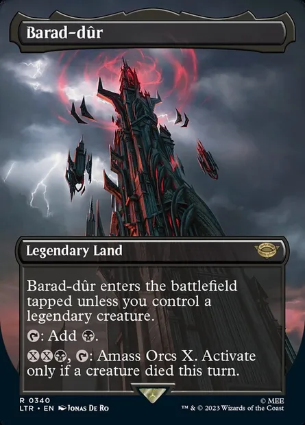 Barad-dûr, Magic card LTR 340 — The Lord of the Rings: Tales of Middle-earth set