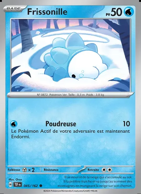 Frissonille, carte Pokémon TEF 045 — extension Forces Temporelles