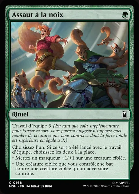 Assaut à la noix, carte Magic MSH 168 — extension Marvel Super Heroes