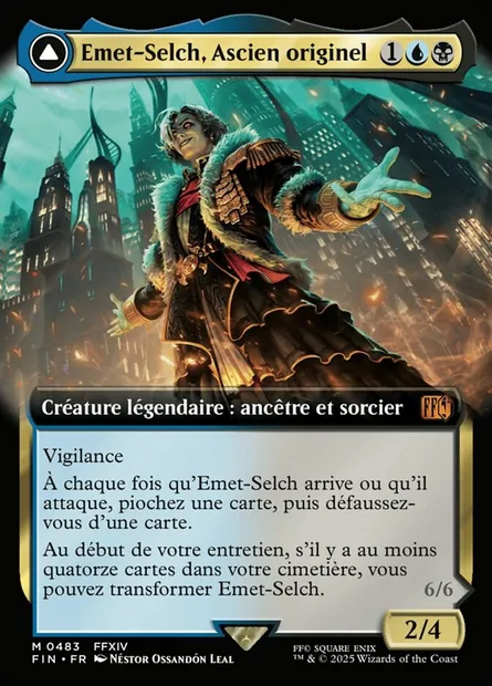 Emet-Selch, Unsundered // Hades, Sorcerer of Eld, carte Magic FIN 483 — extension Final Fantasy