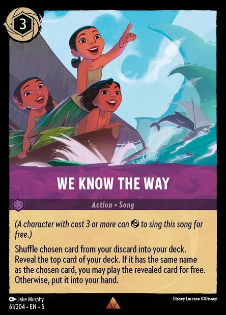 We Know the Way, Disney Lorcana card CH5-061 — Shimmering Skies set