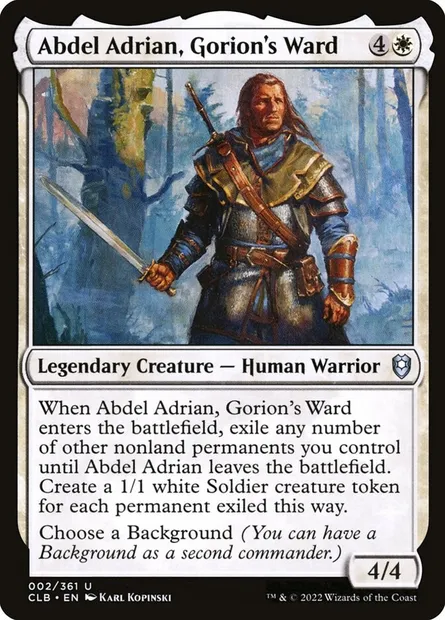 Abdel Adrian, Gorion's Ward, Magic card CLB 2 — Commander Legends: Battle for Baldur's Gate set