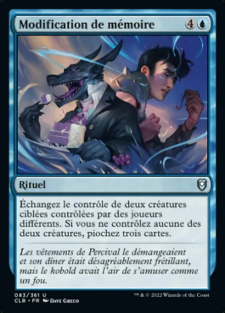 Modification de mémoire, carte Magic CLB 83 — extension Commander Légendes : la bataille de la Porte de Baldur
