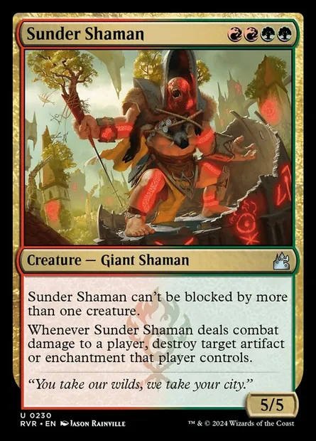 Sunder Shaman, Magic card RVR 230 — Ravnica Remastered set