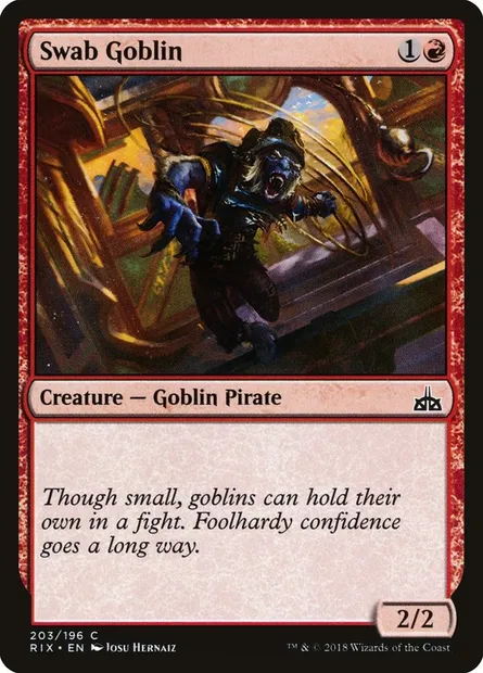 Swab Goblin, Magic card RIX 203 — Rivals of Ixalan set