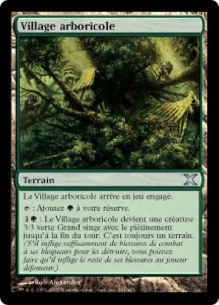Village arboricole, carte Magic 10E 361 — extension Dixième édition