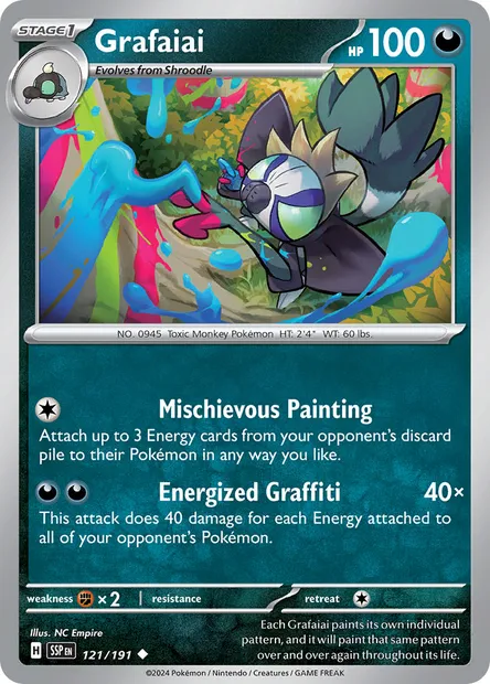 Grafaiai, Pokémon card SSP 121 — Surging Sparks set