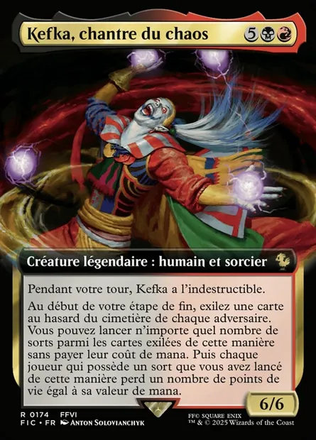 Kefka, chantre du chaos, carte Magic FIC 174 — extension Final Fantasy Commander