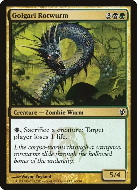 Golgari Rotwurm, Magic card DDJ 63 — Duel Decks: Izzet vs. Golgari set