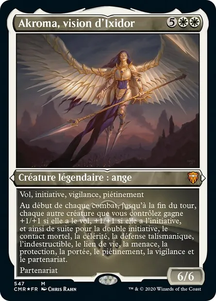 Akroma, vision d'Ixidor, carte Magic CMR 547 — extension Commander Legends