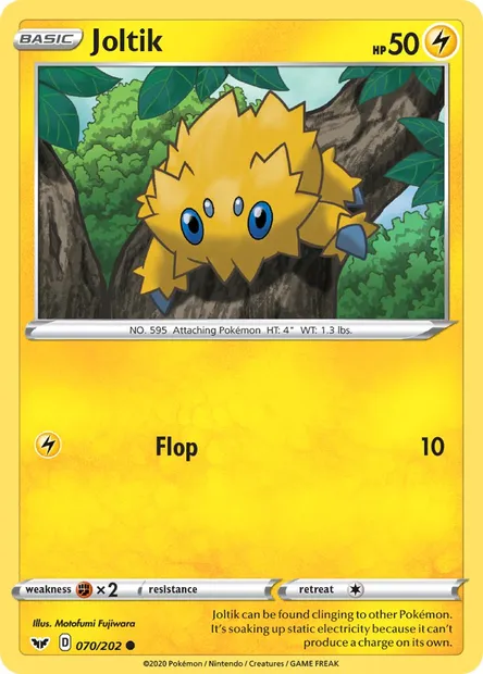 Joltik, Pokémon card SSH 70 — Sword & Shield set