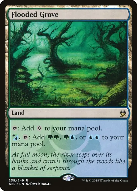 Flooded Grove, Magic card A25 239 — Masters 25 set