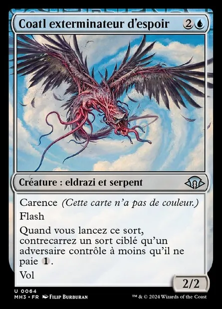 Coatl exterminateur d'espoir, carte Magic MH3 64 — extension Modern Horizons 3