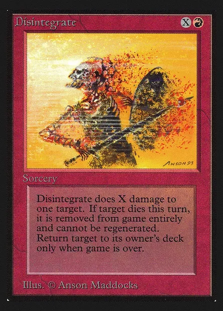 Désintégration, carte Magic CED 141 — extension Collectors' Edition