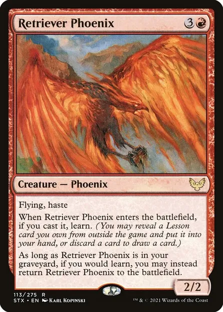 Retriever Phoenix, Magic card STX 113 — Strixhaven: School of Mages set