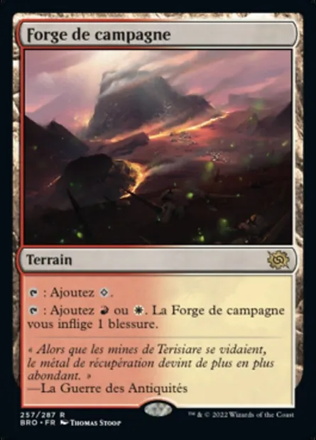 Forge de campagne, carte Magic BRO 257 — extension La Guerre Fratricide
