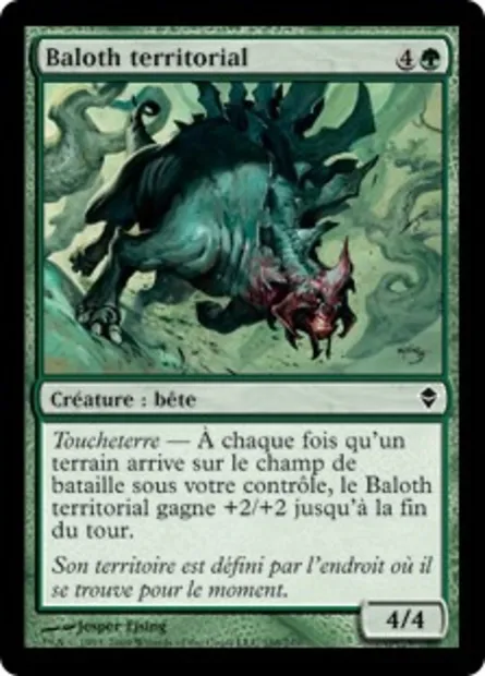 Baloth territorial, carte Magic ZEN 188 — extension Zendikar