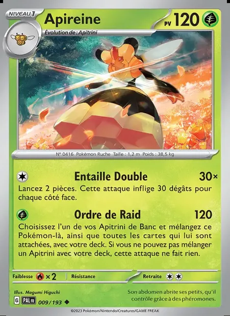 Apireine, carte Pokémon PAL 009 — extension Évolutions à Paldea