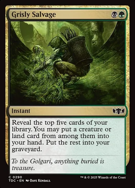 Grisly Salvage, Magic card TDC 290 — Tarkir: Dragonstorm Commander set