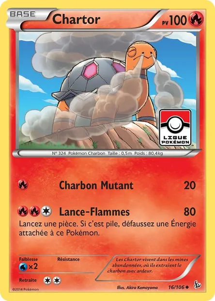 Chartor, carte Pokémon FLF 16 — extension Étincelles