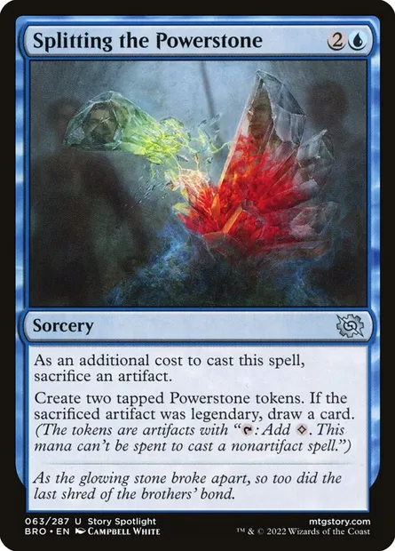 Splitting the Powerstone, Magic card BRO 63 — The Brothers' War set