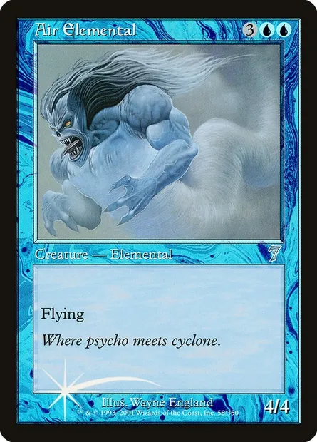 Air Elemental, Magic card 7ED 58★ — Seventh Edition set