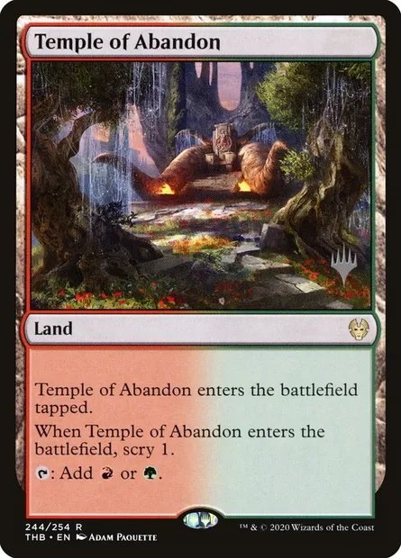 Temple de l'abandon, carte Magic PTHB 244p — extension Theros Beyond Death Promos