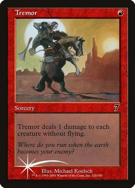 Tremblement, carte Magic 7ED 225★ — extension Septième Edition