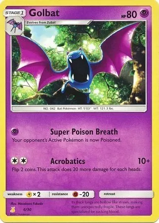 Golbat, Pokémon card TK10A 006 — Sun & Moon Trainer Kit: Lycanroc & Alolan Raichu (Alolan Raichu) set