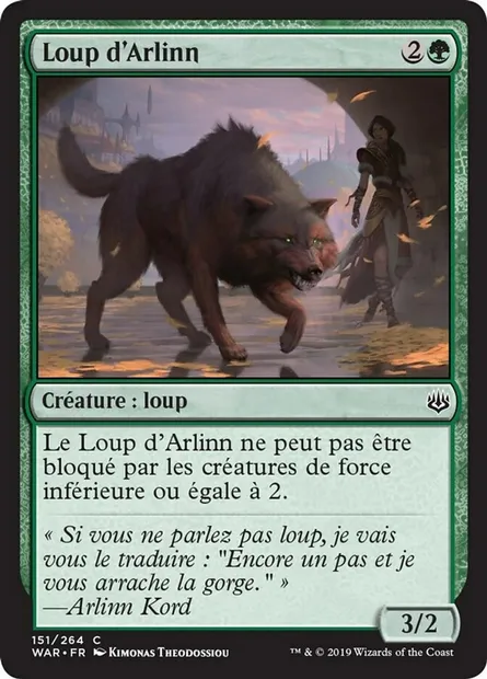 Loup d'Arlinn, carte Magic WAR 151 — extension La guerre des Planeswalkers