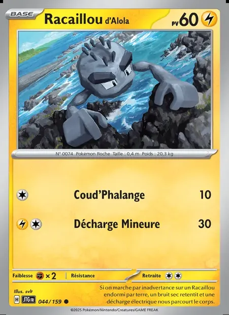 Racaillou d'Alola, carte Pokémon JTG 044 — extension Aventures Ensemble